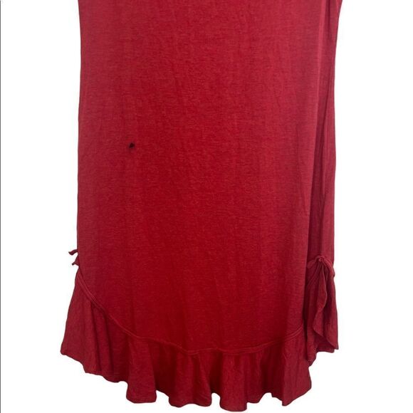 Max Studio Red Sleeveless Ruffled Hem Dress Size Small - Picture 5 of 9